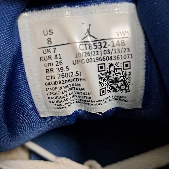 %Size 8 Men Air Jordan 3 Retro Wizards Style Sneakers CT8532-148 / AJ1 main image 6